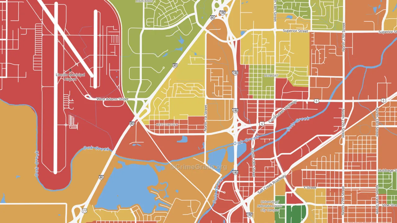 Tri-Court, Lincoln, NE Map of Assault Rates