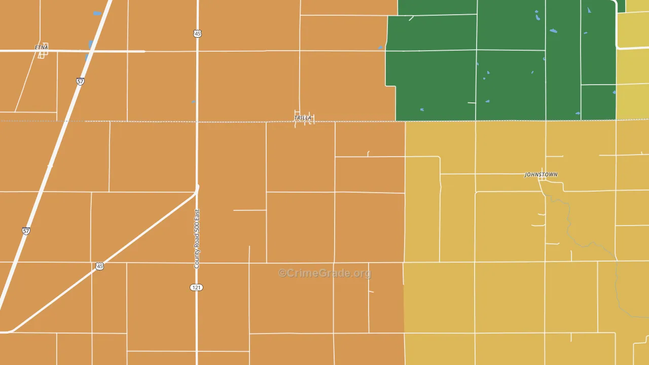 Trilla, IL Map of Assault Rates