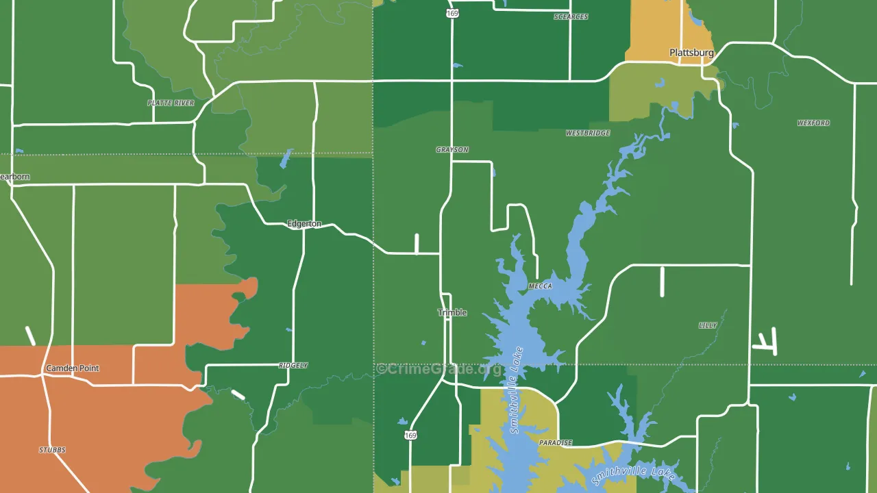 Trimble, MO Map of Assault Rates