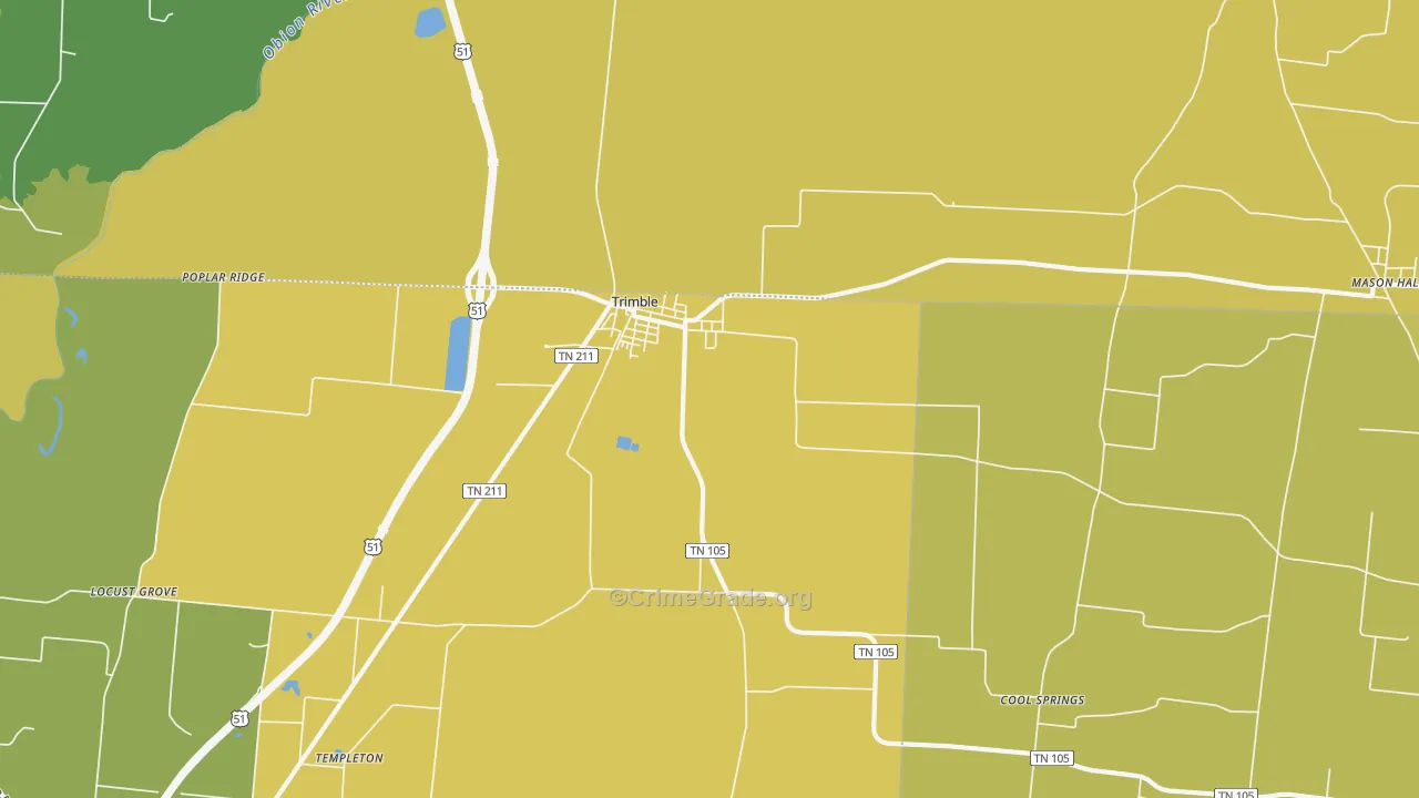 Trimble, TN Map of Assault Rates