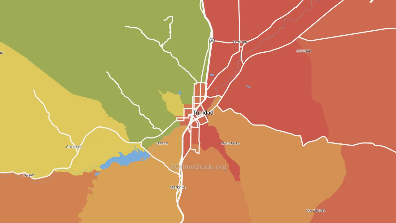 Trinidad, CO Map of Assault Rates