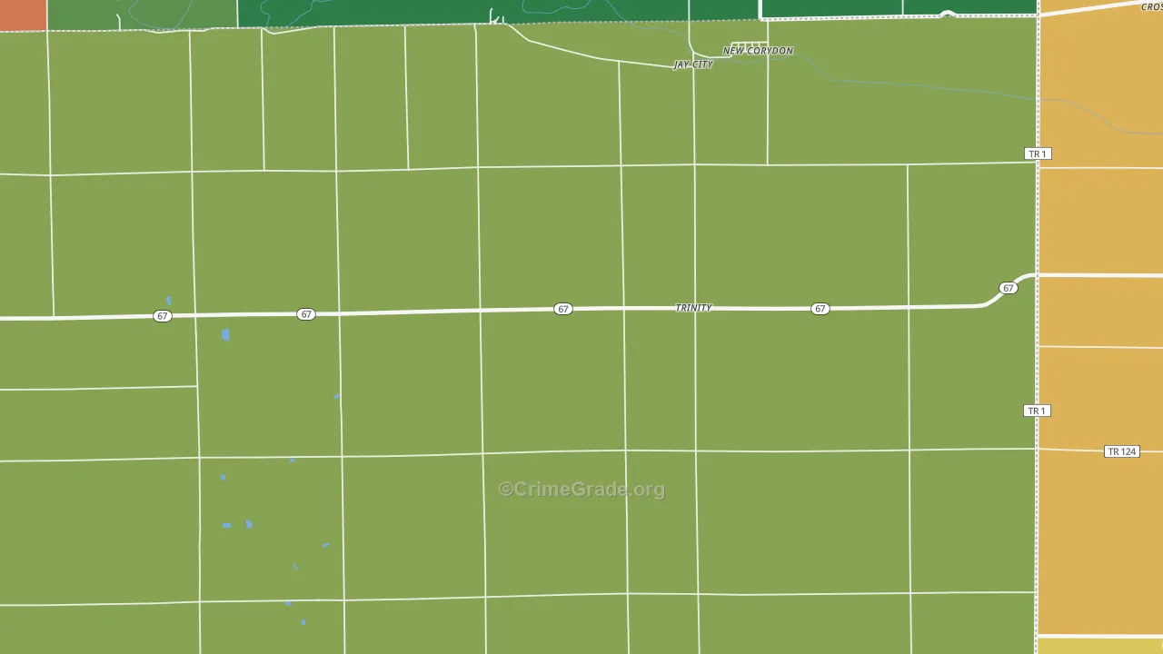 Trinity, IN Map of Assault Rates