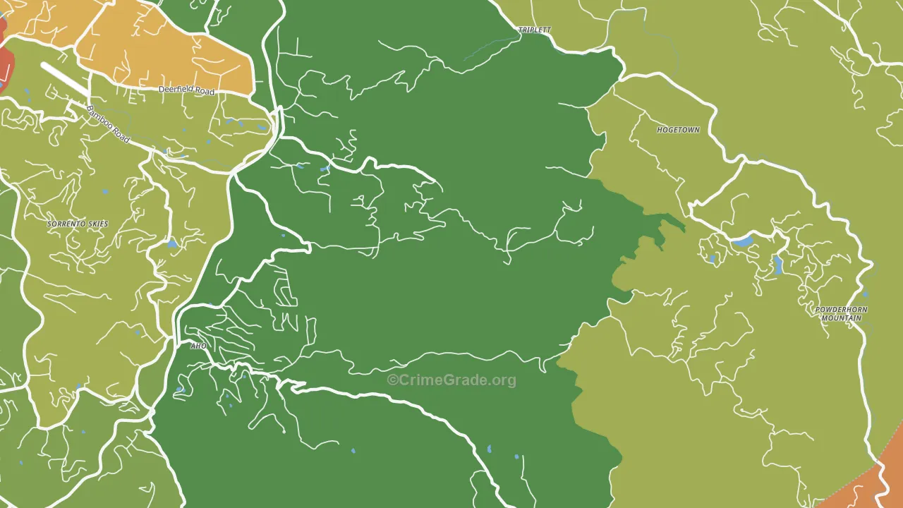 Triplett, NC Map of Assault Rates