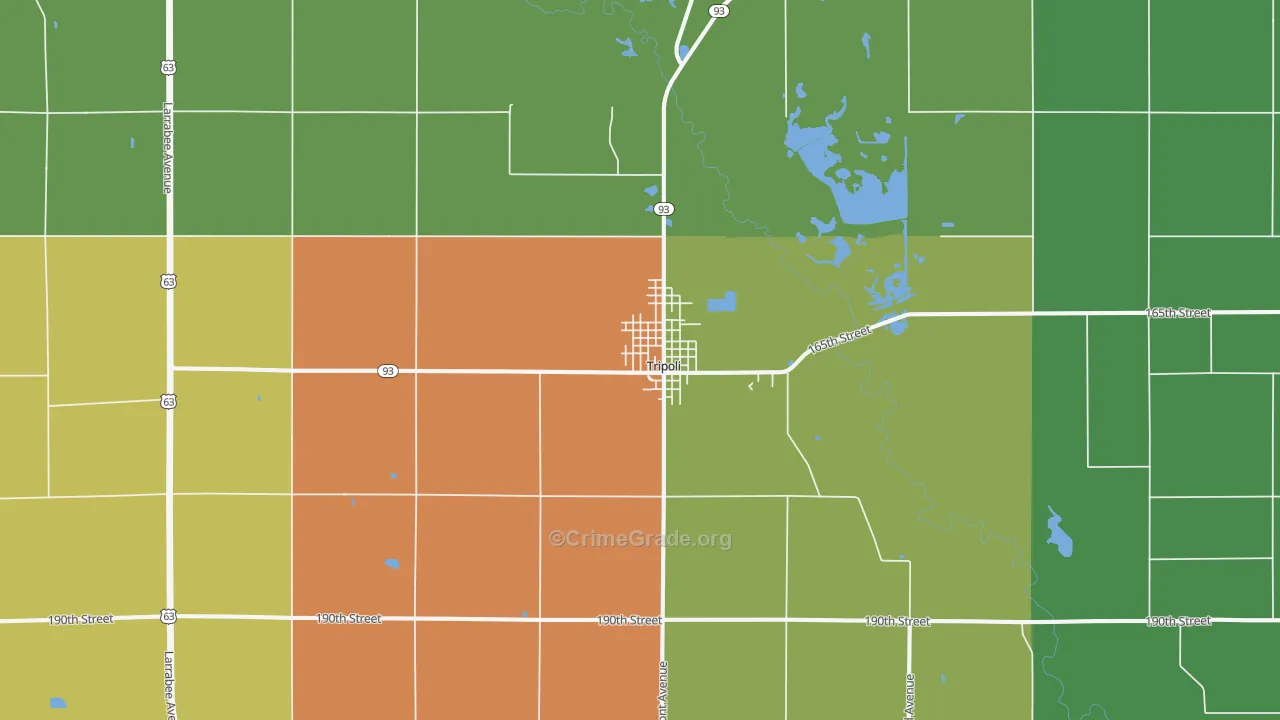 Tripoli, IA Map of Assault Rates