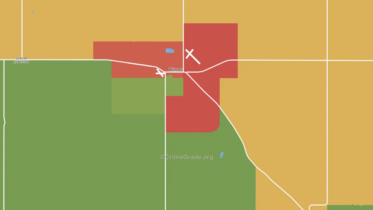 Tripp County, SD Map of Assault Rates