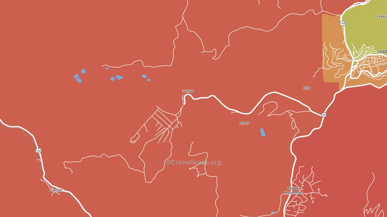 Trojan, SD Map of Assault Rates