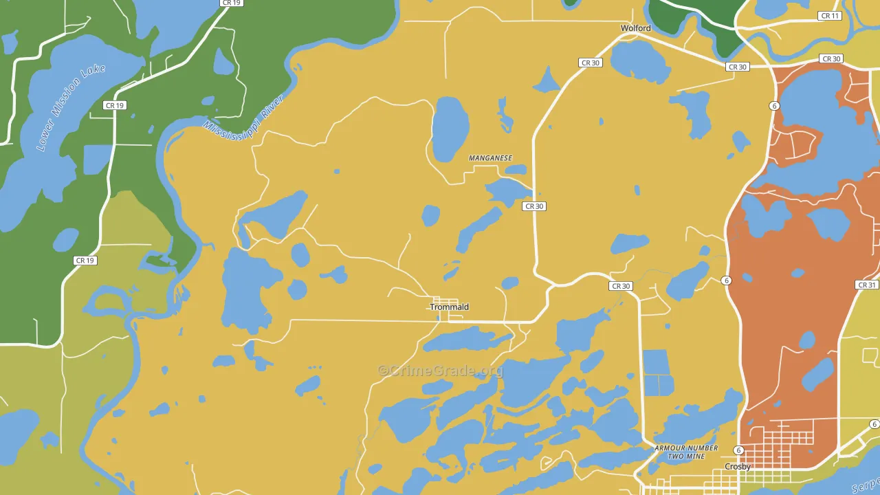 Trommald, MN Map of Assault Rates