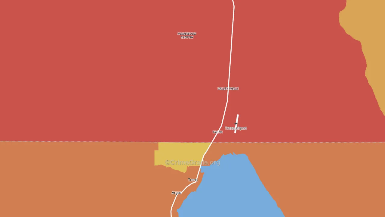 Trona, CA Map of Assault Rates