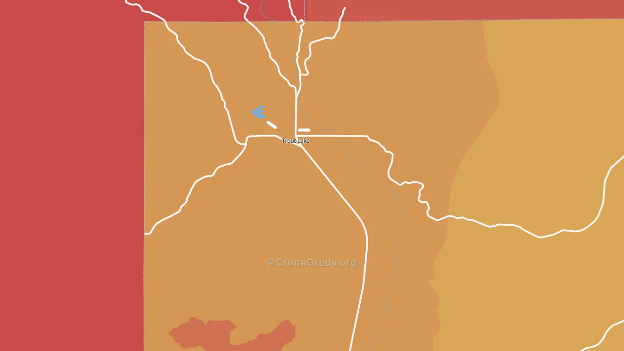 Trout Lake, WA Map of Assault Rates