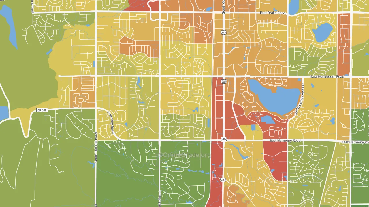 Troutman Park, Fort Collins, CO Map of Assault Rates