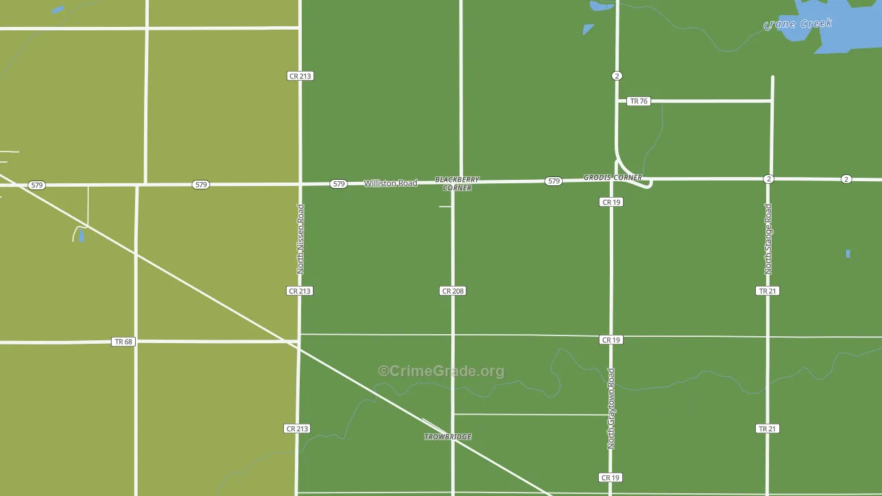 Trowbridge, OH Map of Assault Rates