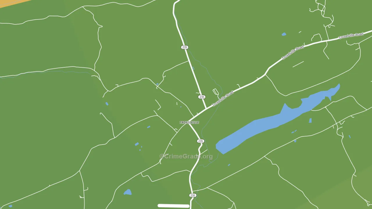 Troxelville, PA Map of Assault Rates
