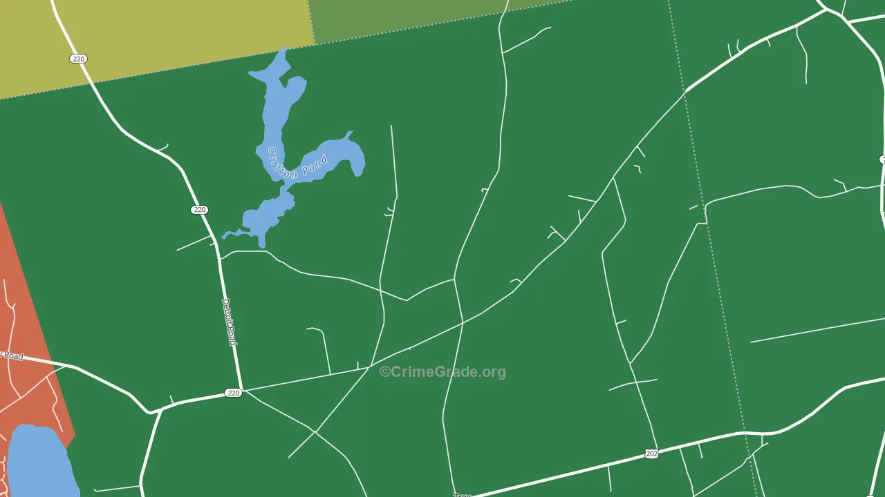 Troy Center, ME Map of Assault Rates