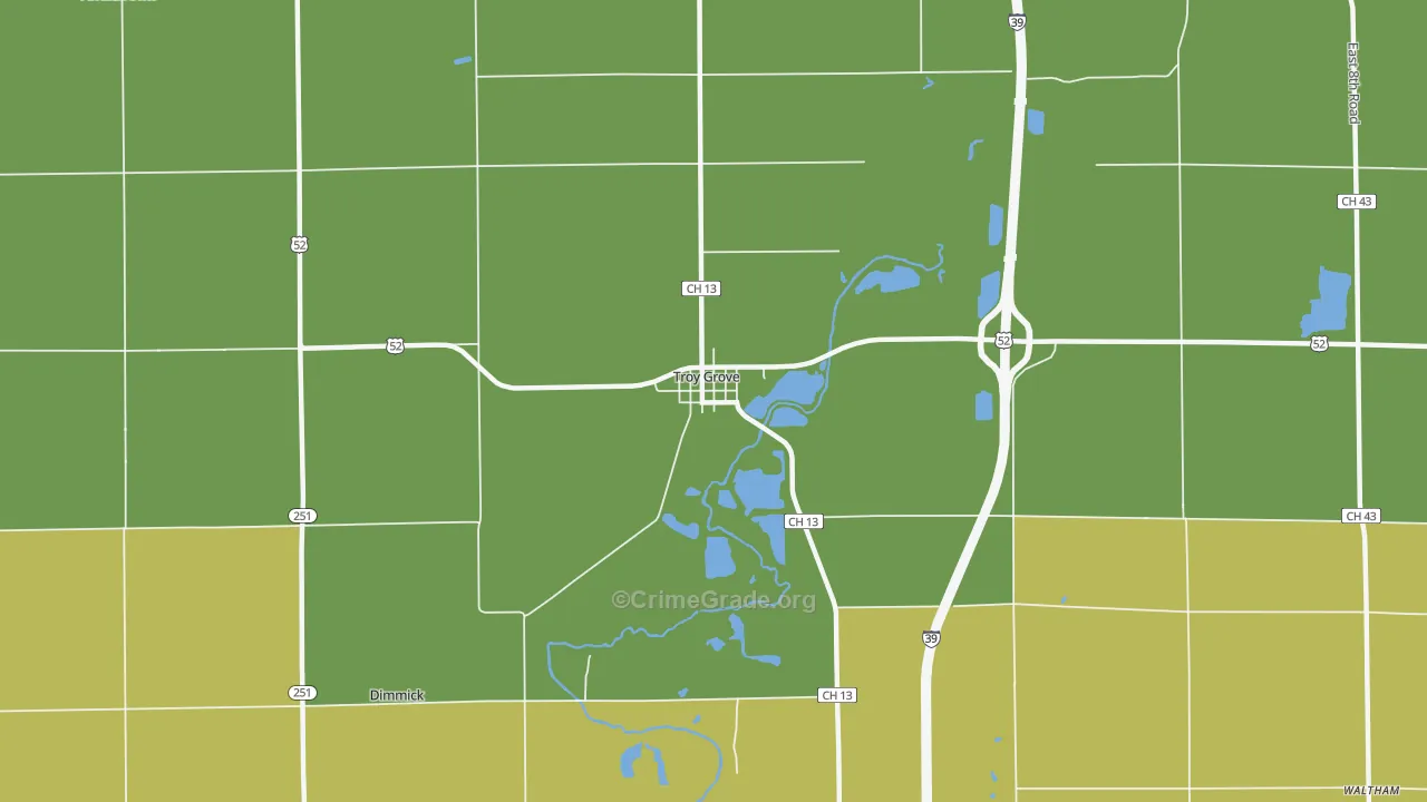 Troy Grove, IL Map of Assault Rates