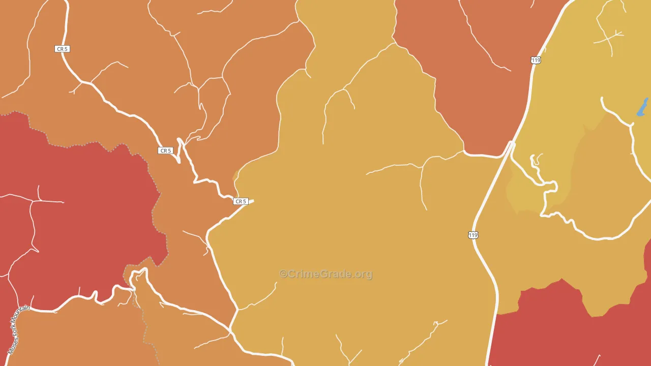 Troy Town, WV Map of Assault Rates