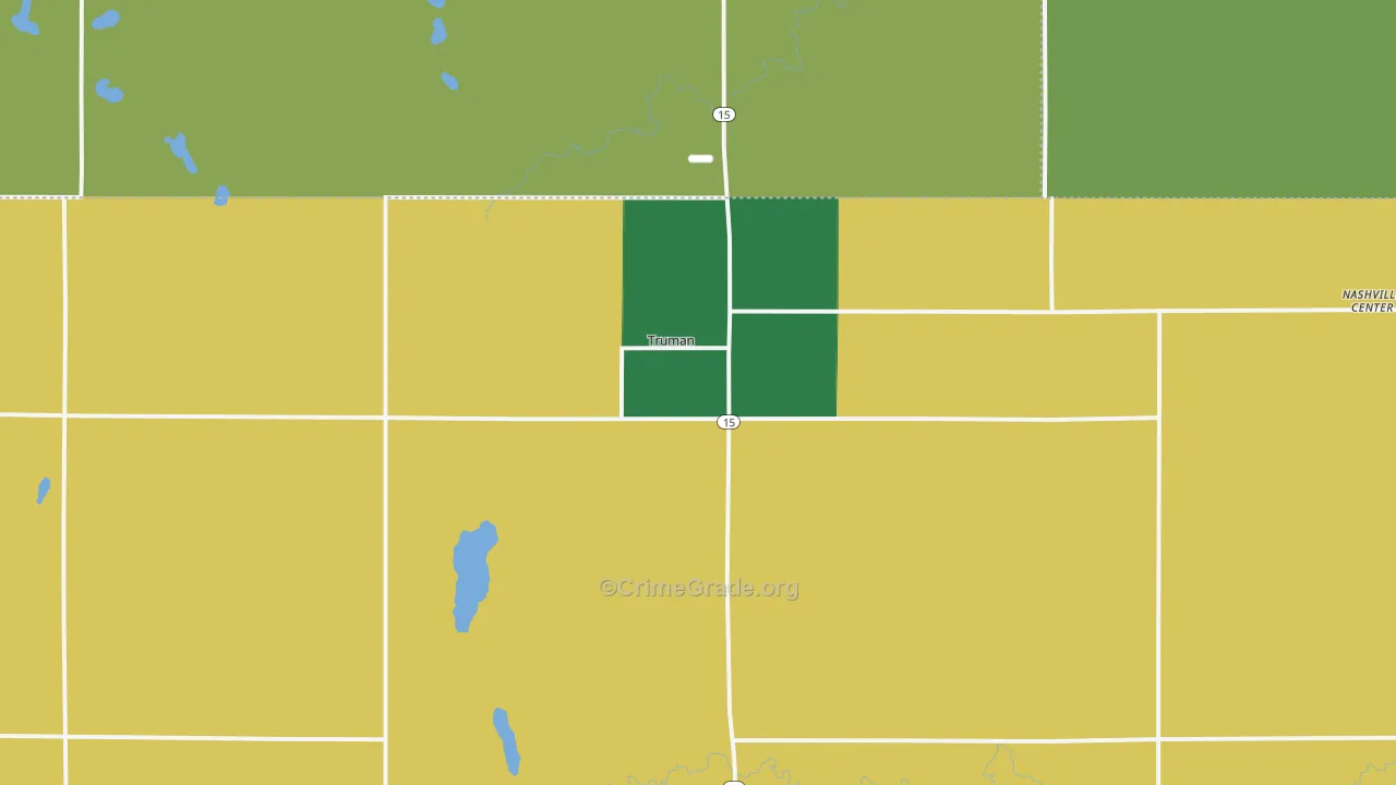 Truman, MN Map of Assault Rates