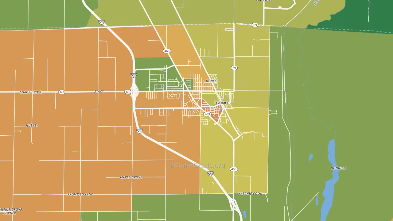 Trumann, AR Map of Assault Rates
