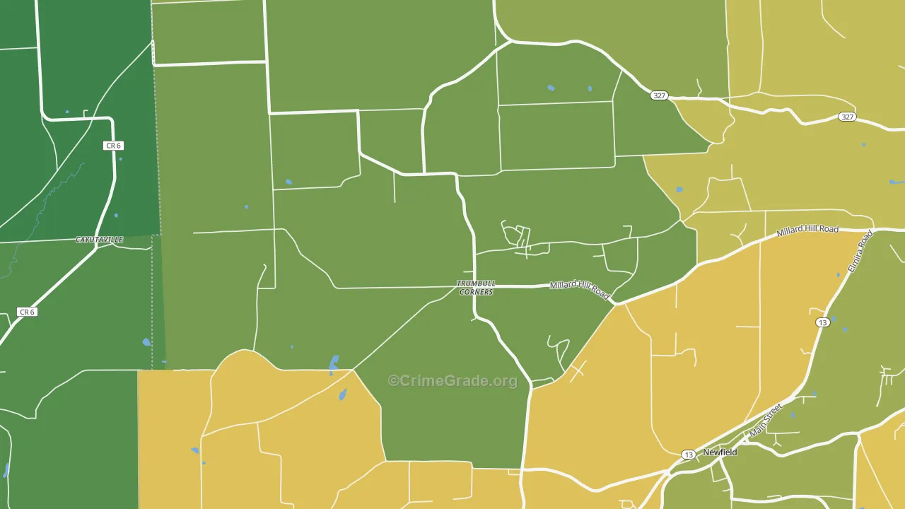 Trumbull Corners, NY Map of Assault Rates