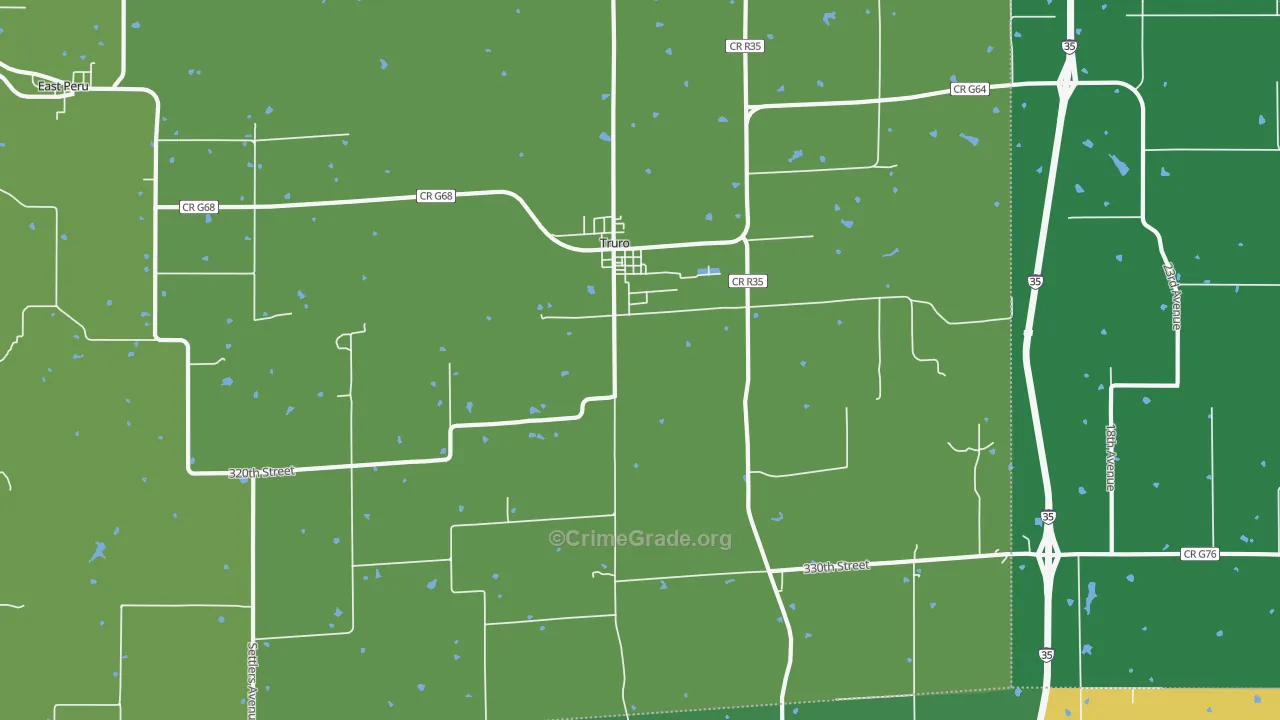 Truro, IA Map of Assault Rates