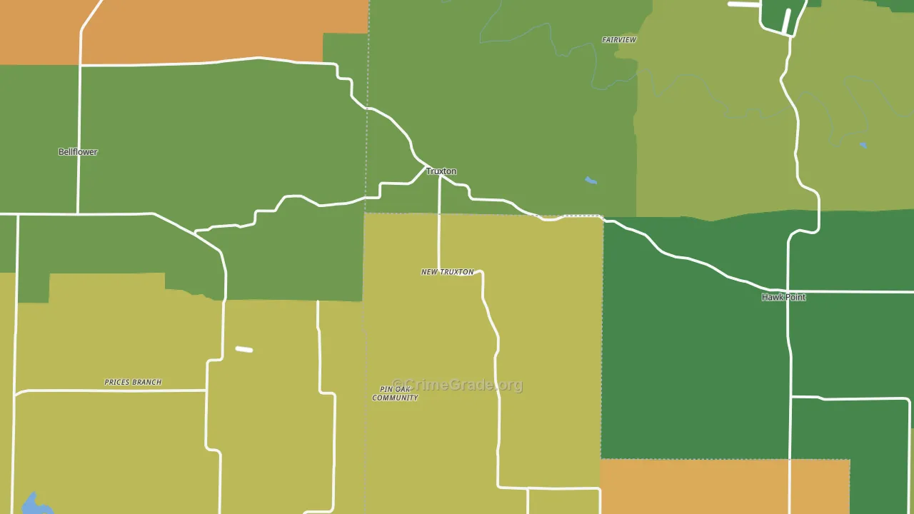 Truxton, MO Map of Assault Rates