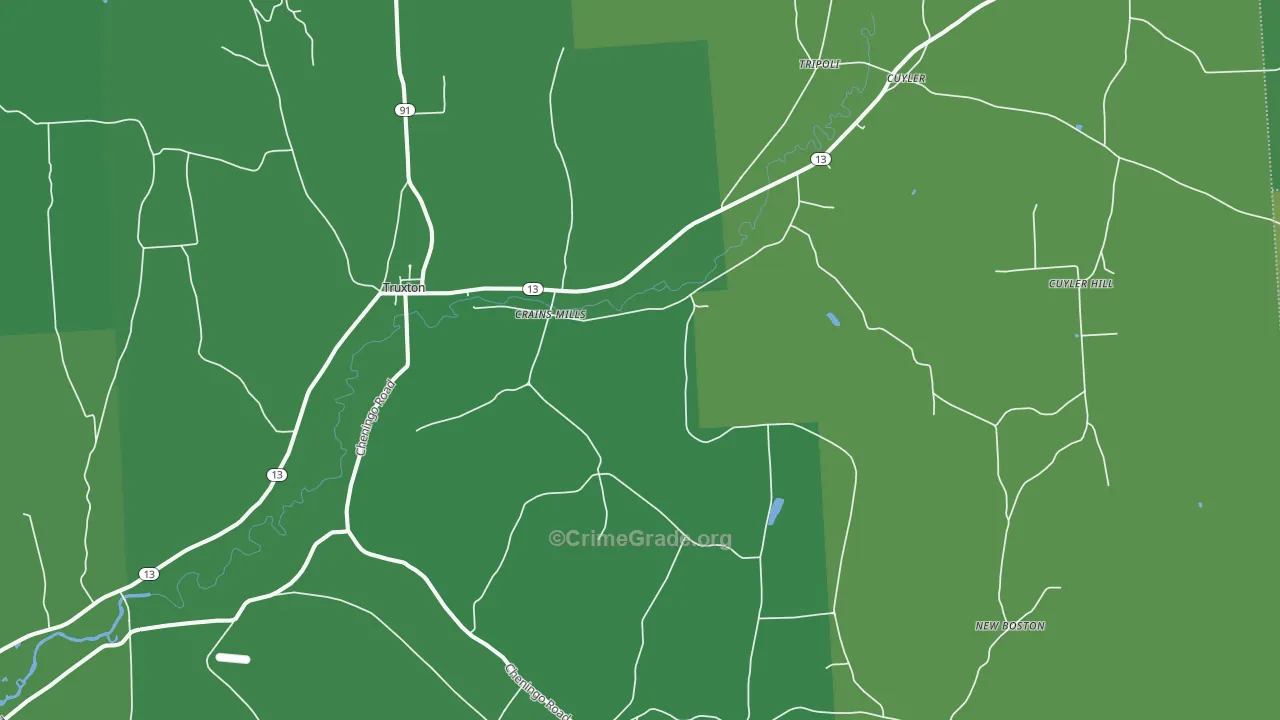 Truxton, NY Map of Assault Rates