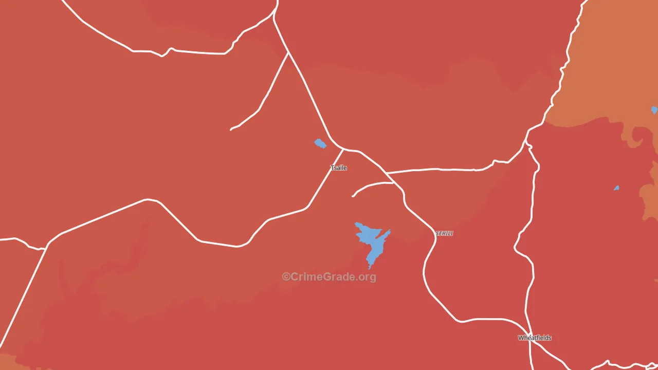 Tsaile, AZ Map of Assault Rates