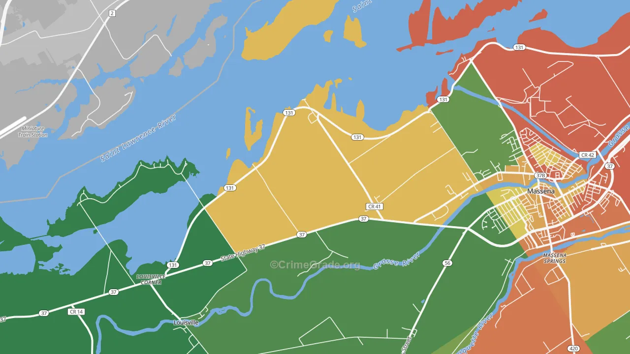 Tucker Terrace, NY Map of Assault Rates
