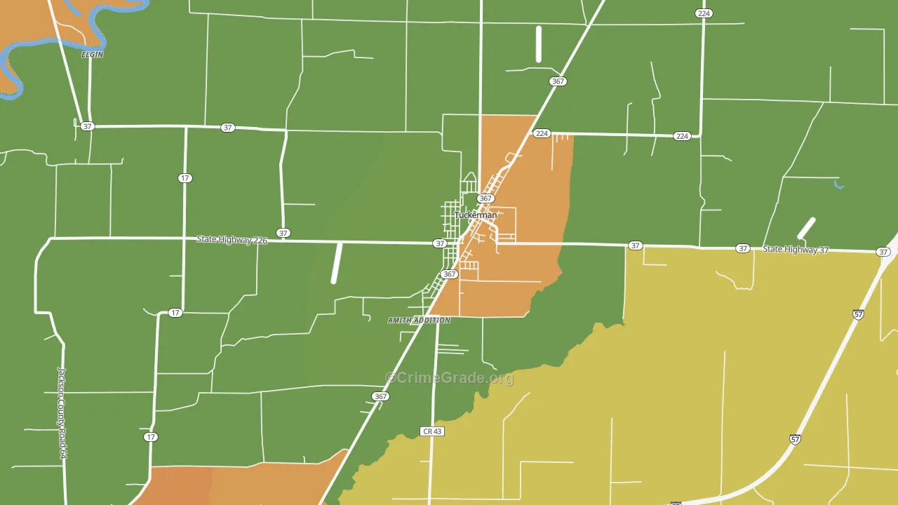 Tuckerman, AR Map of Assault Rates