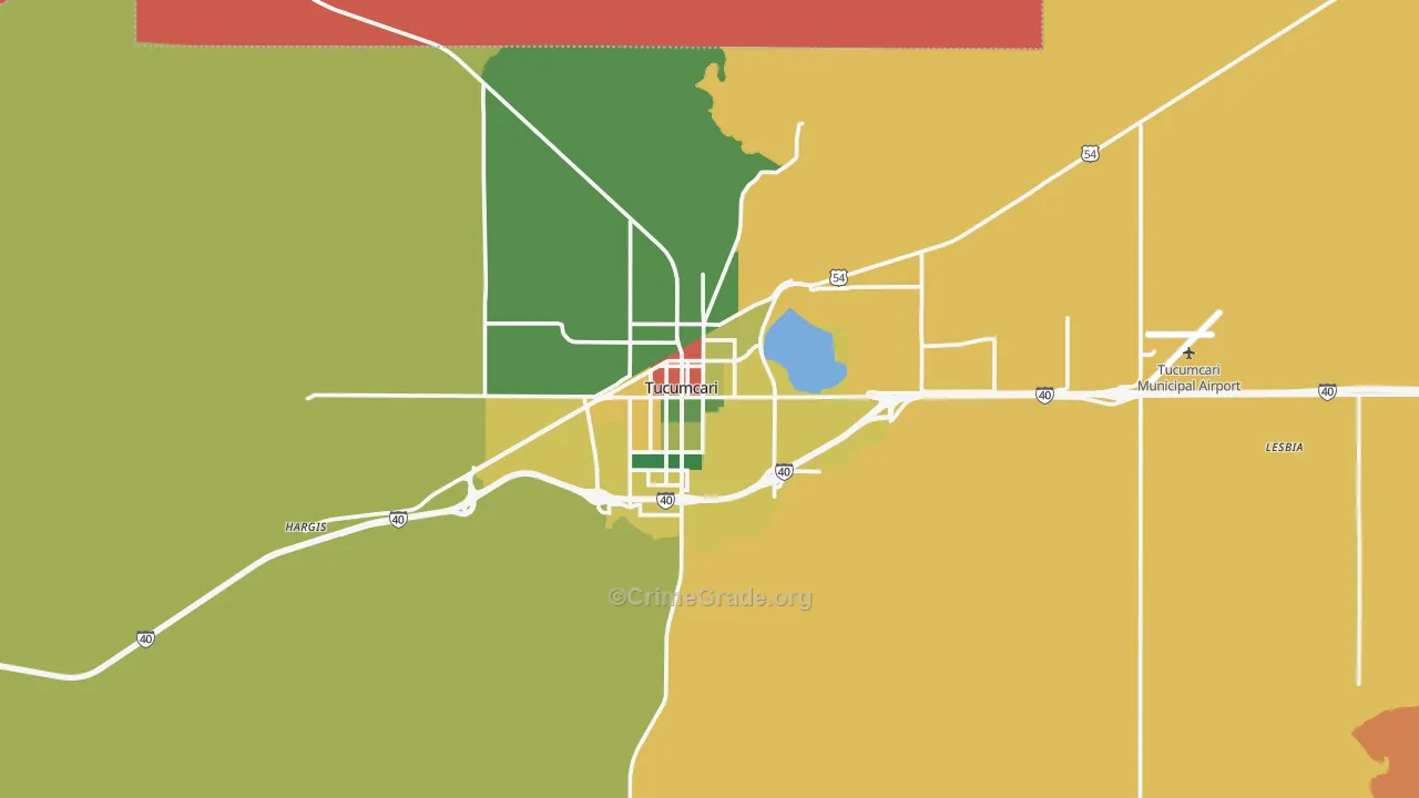 Tucumcari, NM Map of Assault Rates