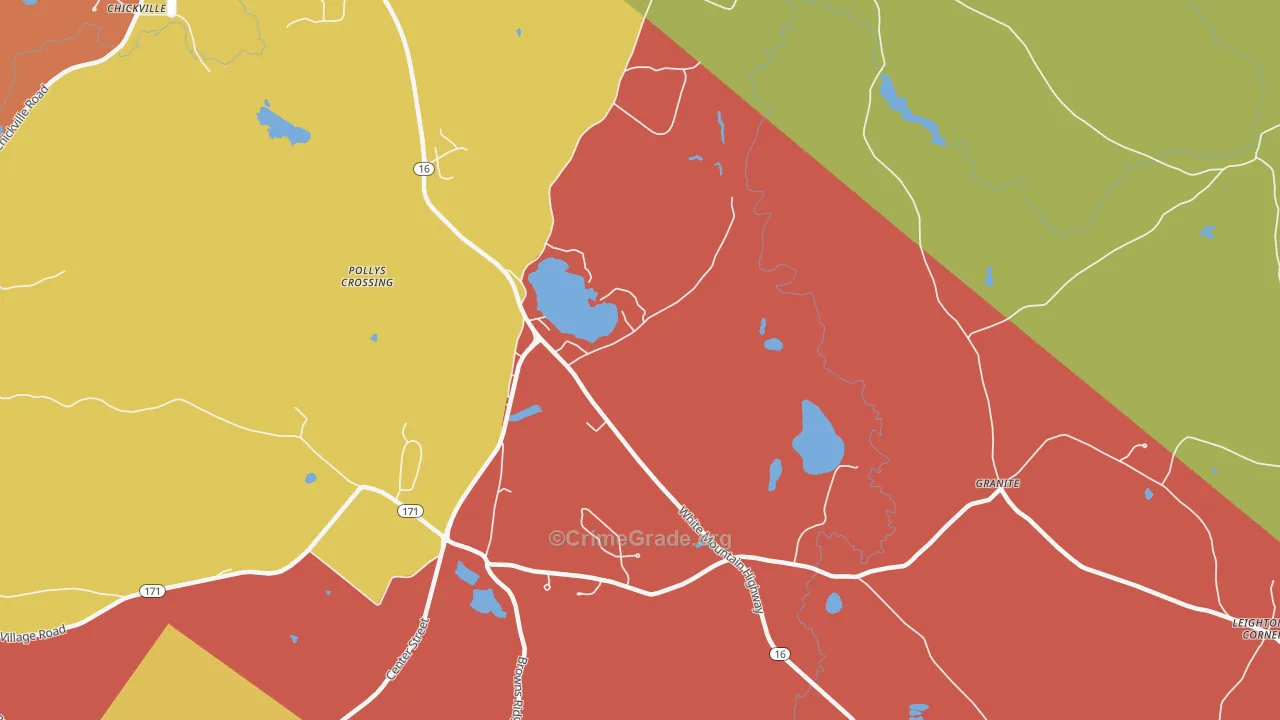 Tuftonboro, NH Map of Assault Rates