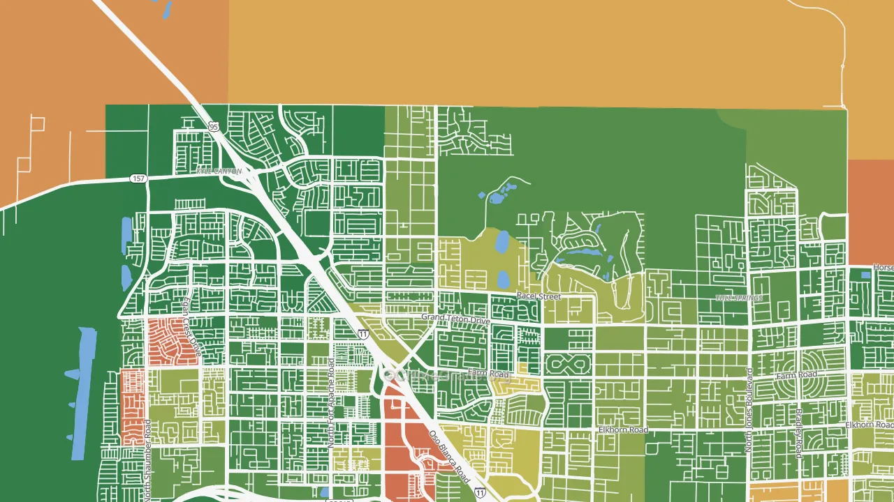 Tule Springs, Las Vegas, NV Map of Assault Rates