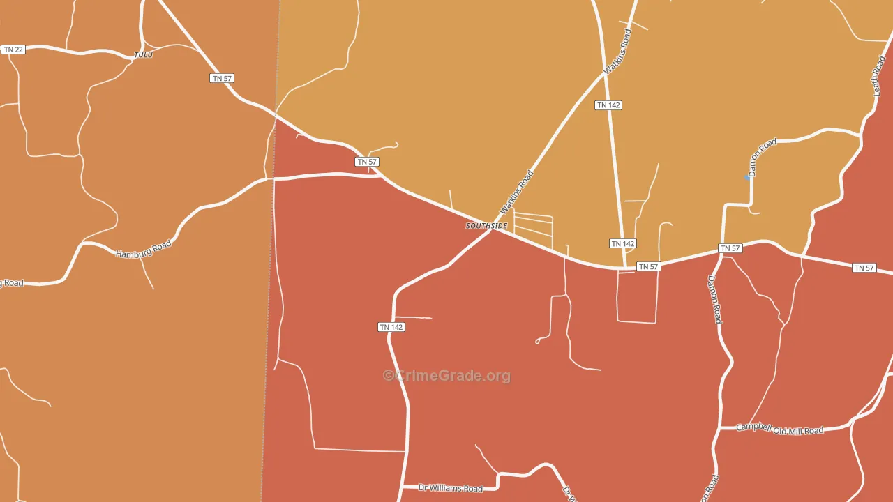 Tulu, TN Map of Assault Rates