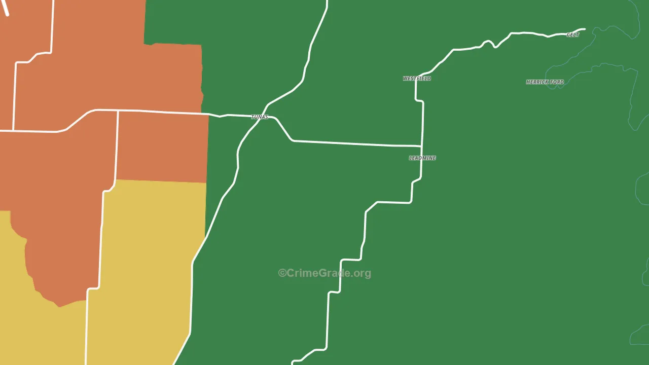 Tunas, MO Map of Assault Rates