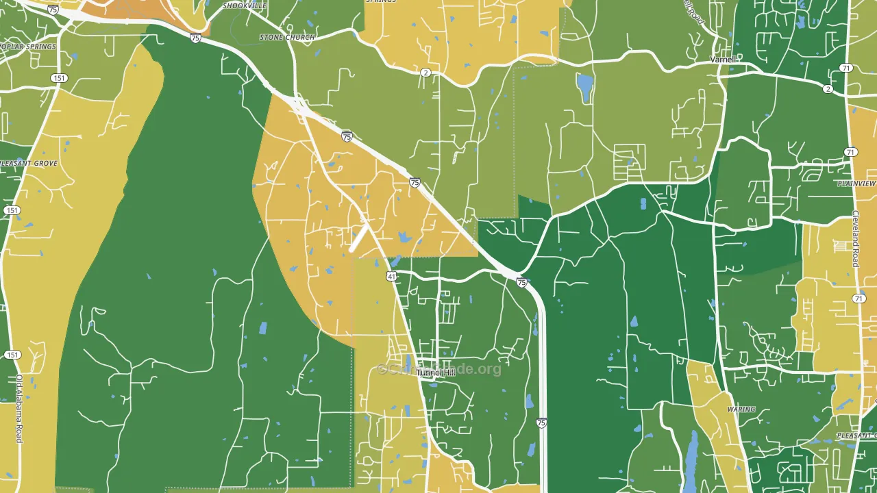Tunnel Hill, GA Map of Assault Rates