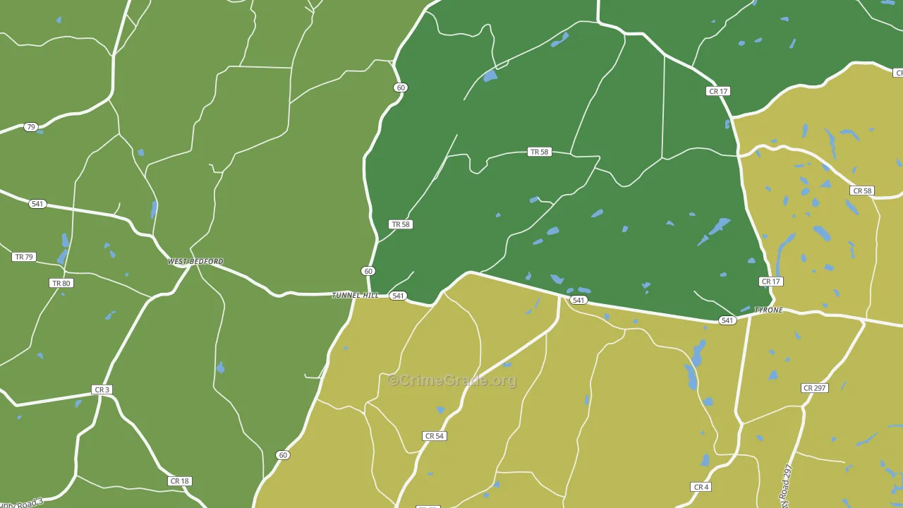 Tunnel Hill, OH Map of Assault Rates