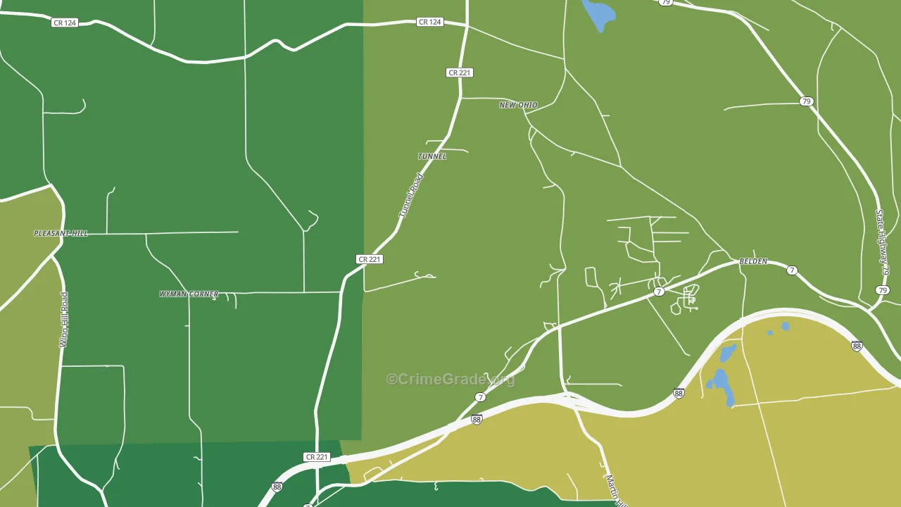 Tunnel, NY Map of Assault Rates