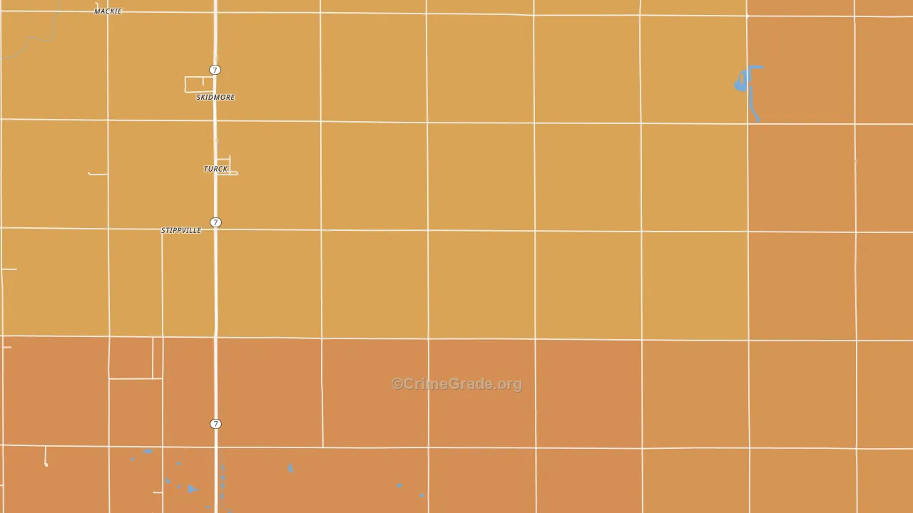 Turck, KS Map of Assault Rates