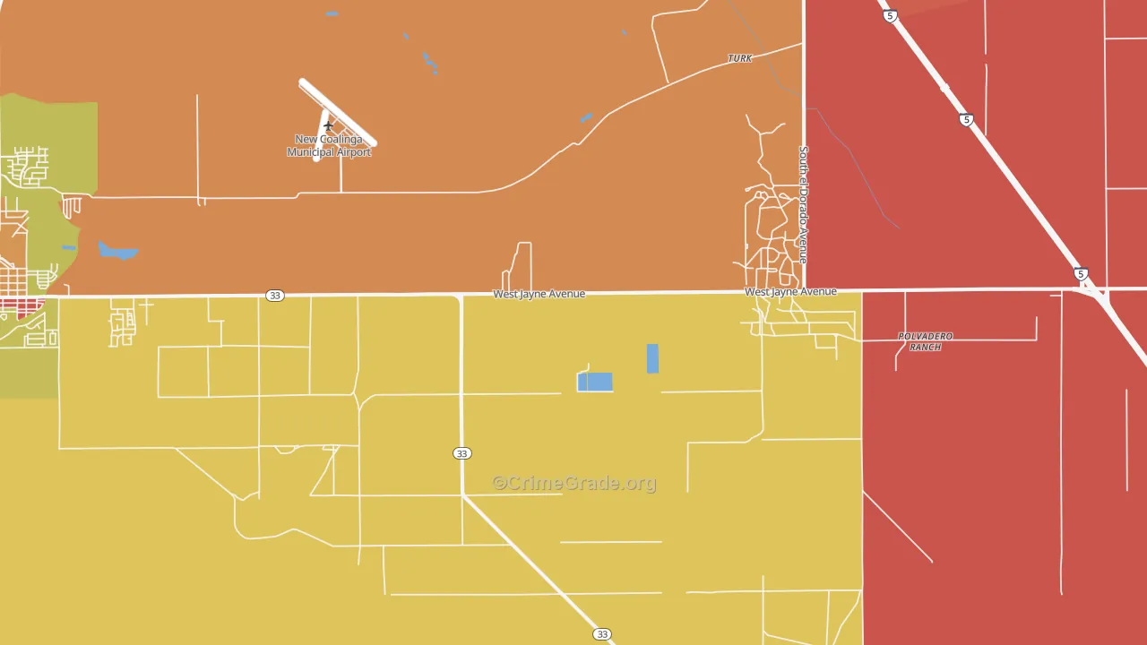 Turk, CA Map of Assault Rates
