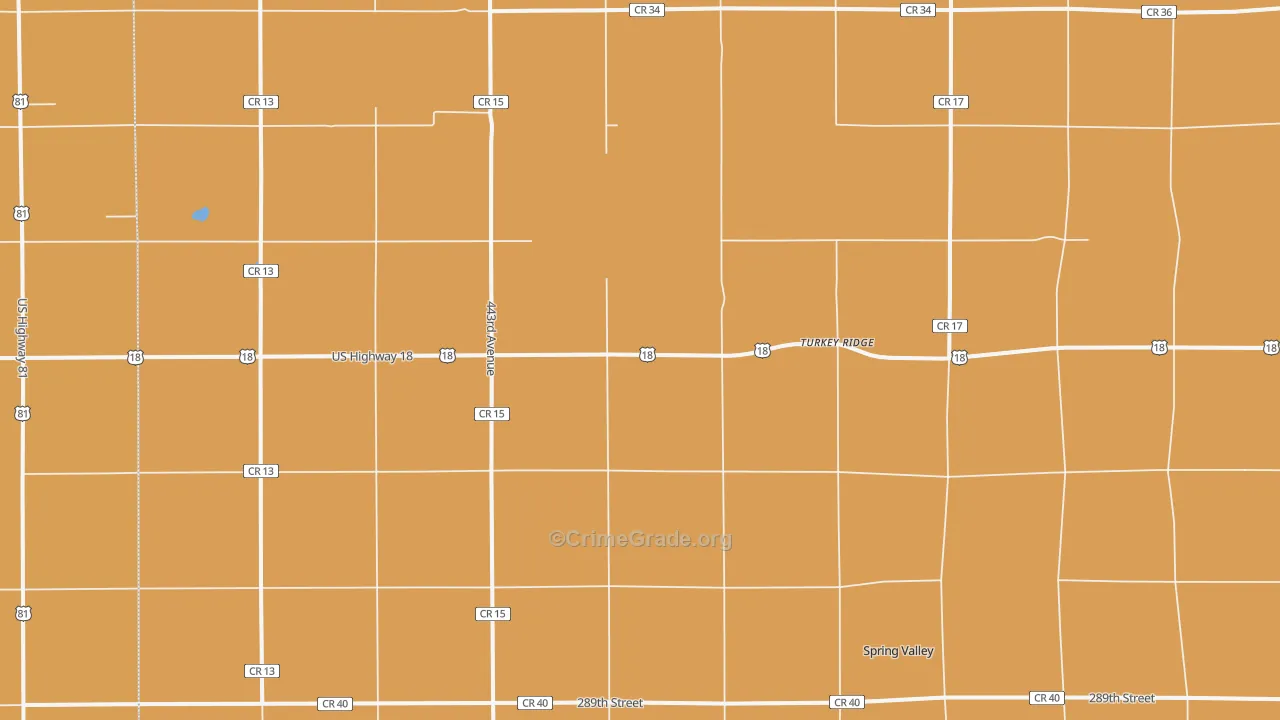 Turkey Ridge, SD Map of Assault Rates