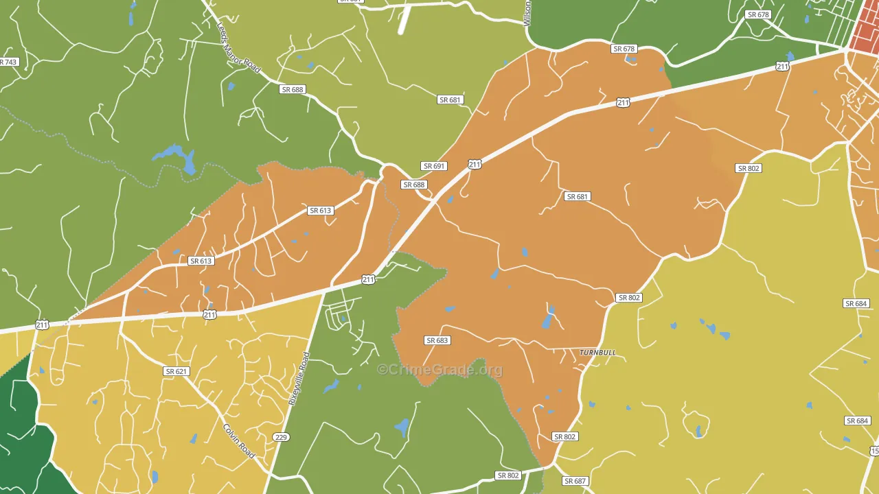 Turnbull, VA Map of Assault Rates