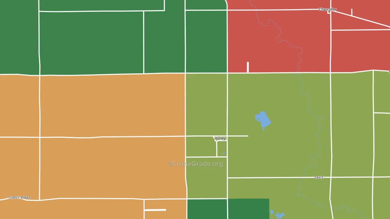 Turner County, SD Map of Assault Rates