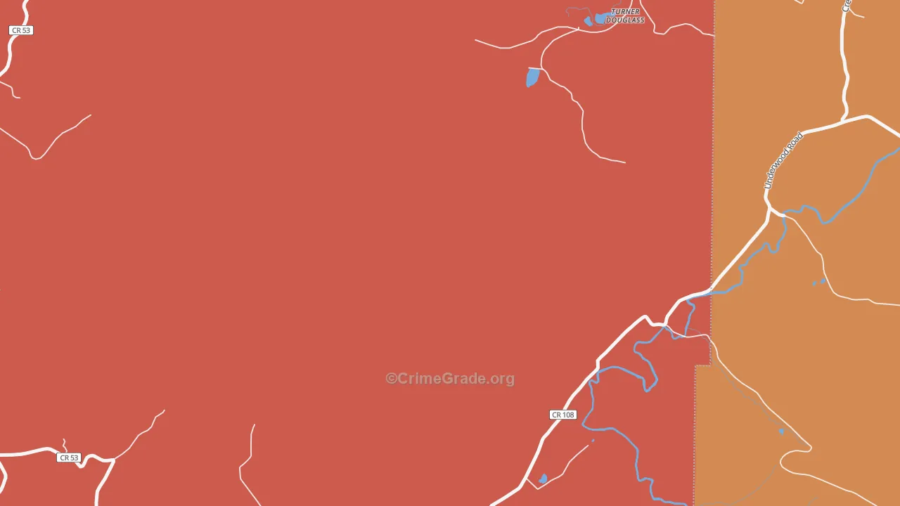 Turner Douglass, WV Map of Assault Rates