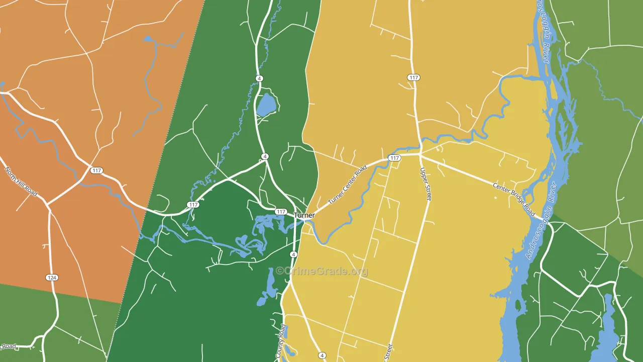 Turner, ME Map of Assault Rates