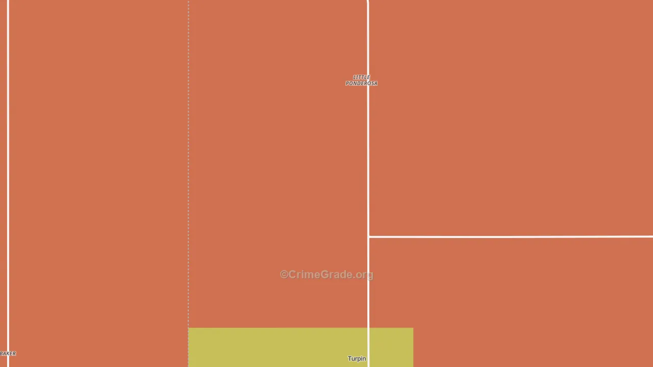 Turpin, OK Map of Assault Rates
