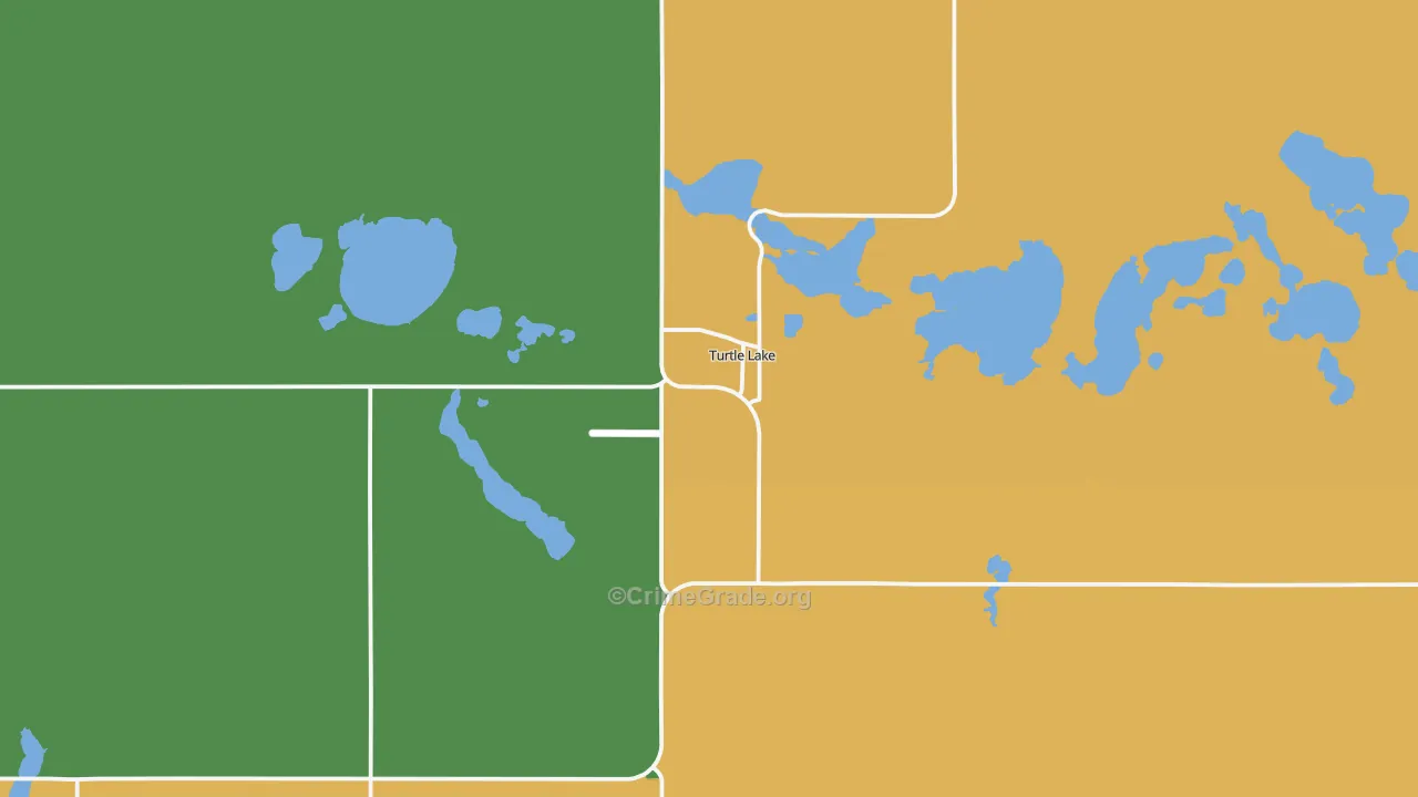 Turtle Lake, ND Map of Assault Rates
