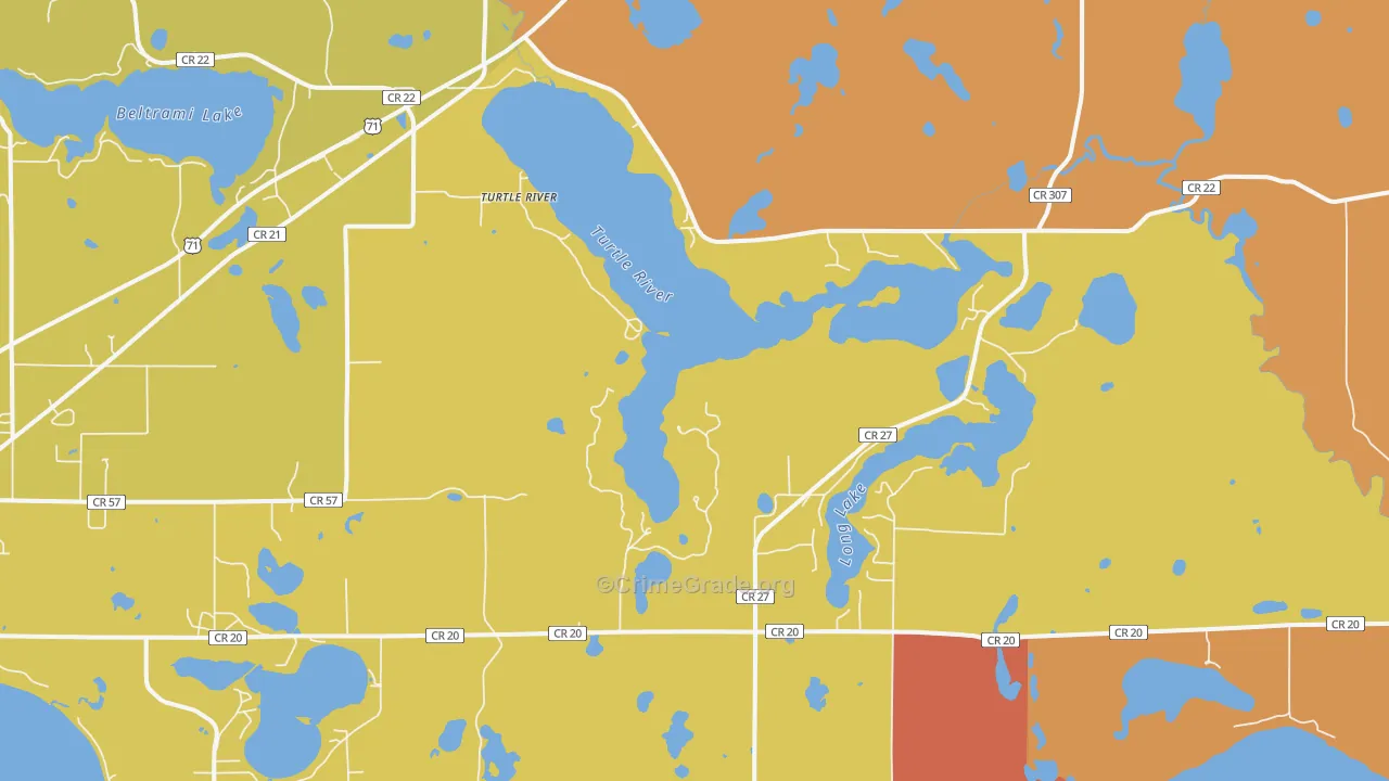 Turtle River, MN Map of Assault Rates