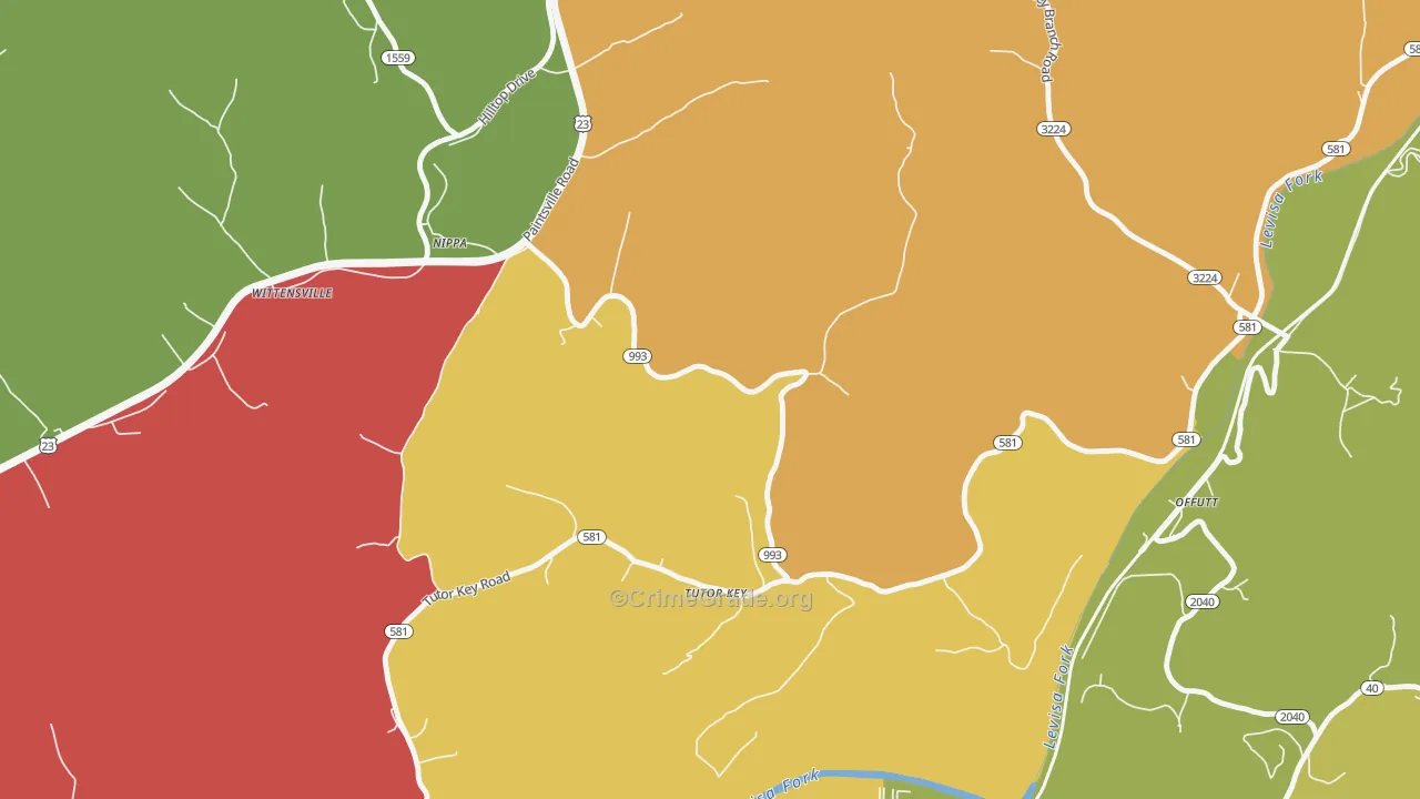 Tutor Key, KY Map of Assault Rates