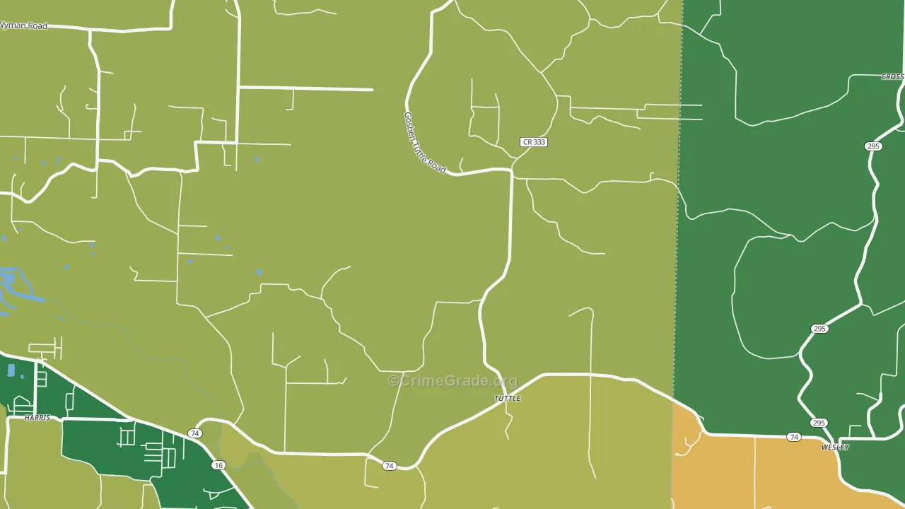Tuttle, AR Map of Assault Rates