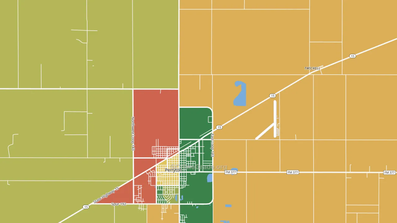 Twichell, TX Map of Assault Rates