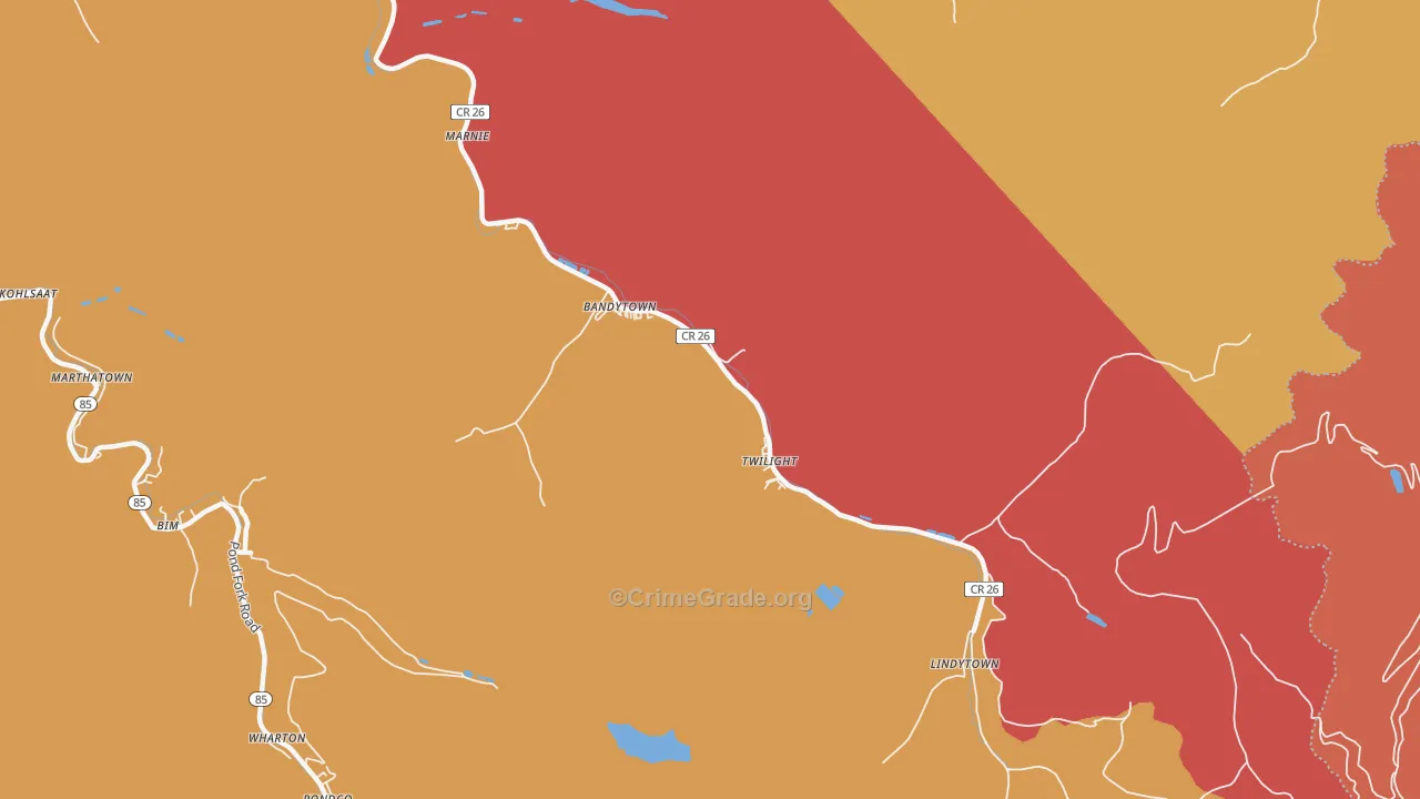 Twilight, WV Map of Assault Rates